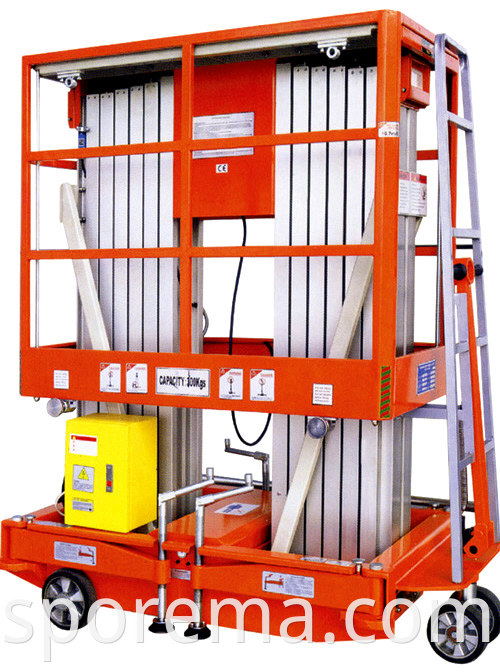 Double mast aluminum lift Jpg